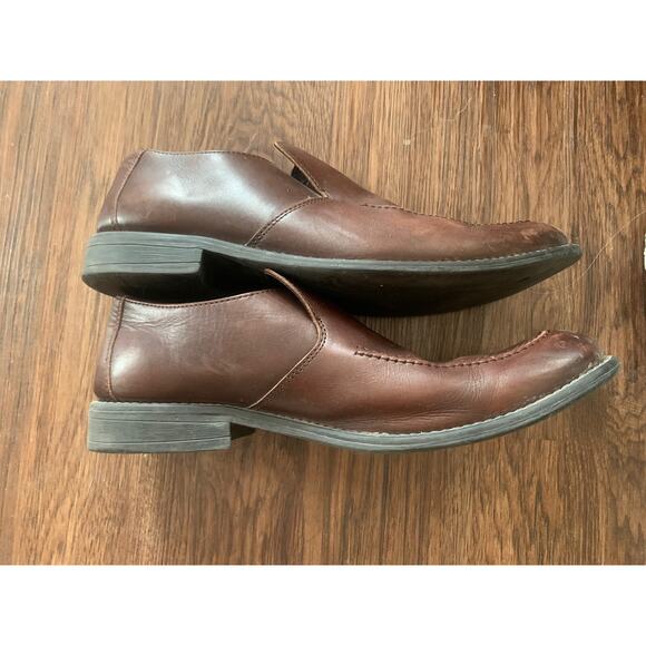 Vito Rossi Oxford Shoes Mens Size 10.5 Italian Leather Chestnut Brown Dress Shoe - Picture 4 of 12